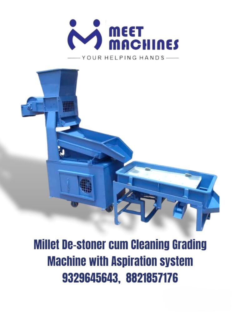 Millet Destoner Cum Cleaning Grading Machine with Aspiration System